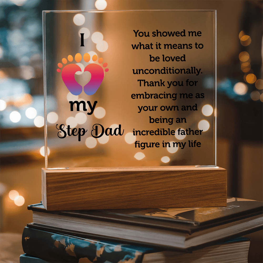 Step Dad Acrylic Square Plaque - Beauty Belliss
