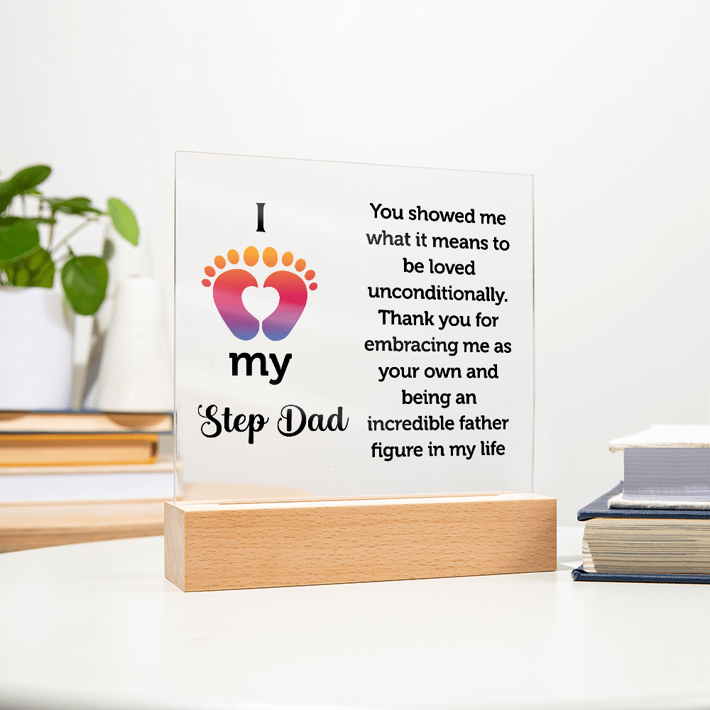 Step Dad Acrylic Square Plaque - Beauty Belliss