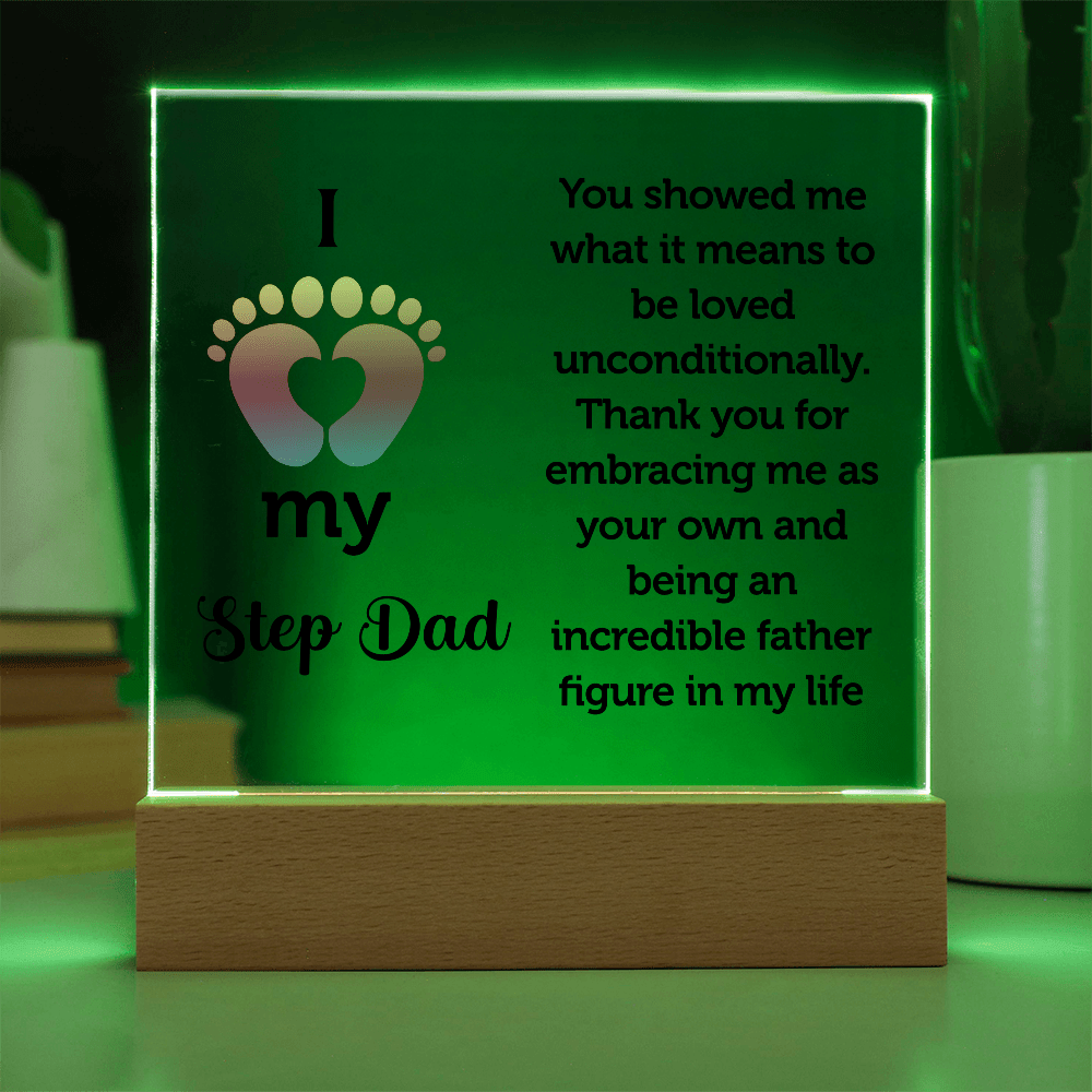 Step Dad Acrylic Square Plaque - Beauty Belliss