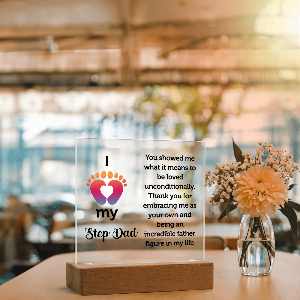 Step Dad Acrylic Square Plaque - Beauty Belliss