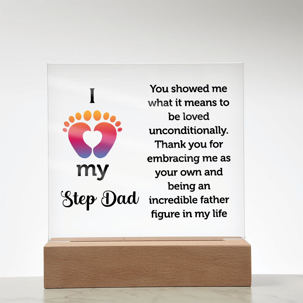 Step Dad Acrylic Square Plaque - Beauty Belliss