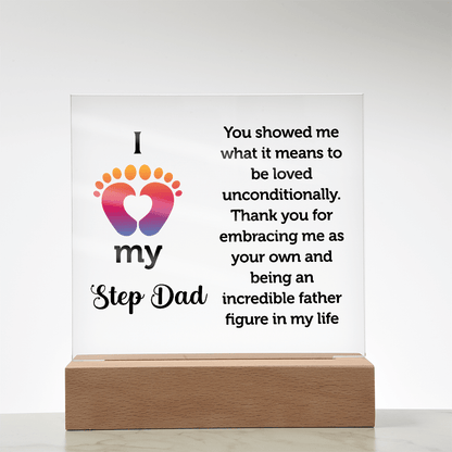 Step Dad Acrylic Square Plaque - Beauty Belliss
