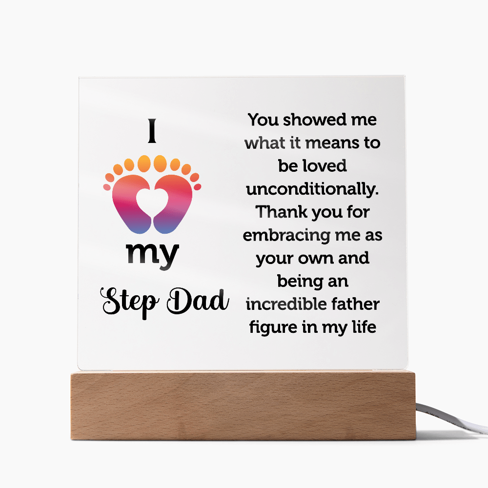 Step Dad Acrylic Square Plaque - Beauty Belliss