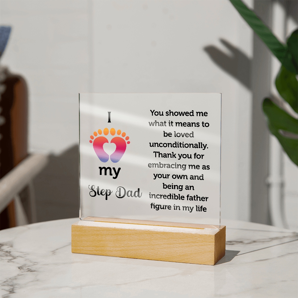 Step Dad Acrylic Square Plaque - Beauty Belliss