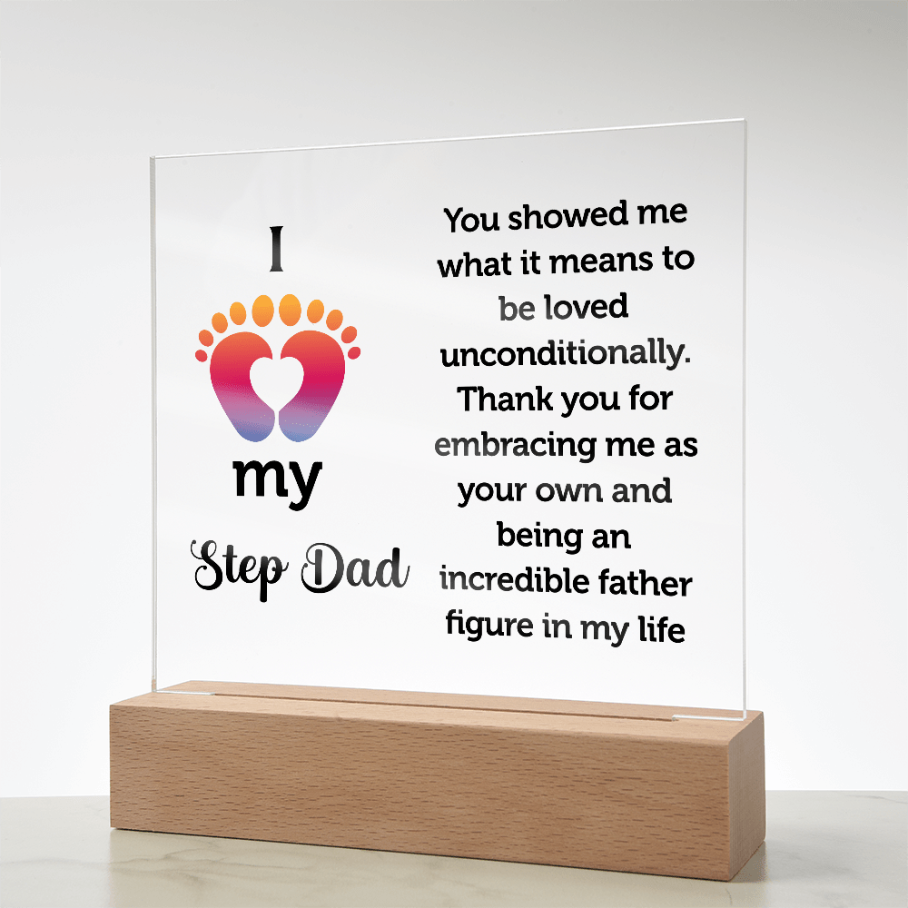 Step Dad Acrylic Square Plaque - Beauty Belliss