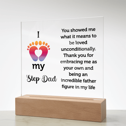 Step Dad Acrylic Square Plaque - Beauty Belliss