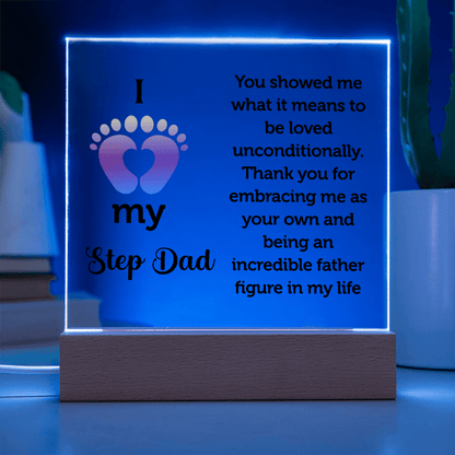 Step Dad Acrylic Square Plaque - Beauty Belliss