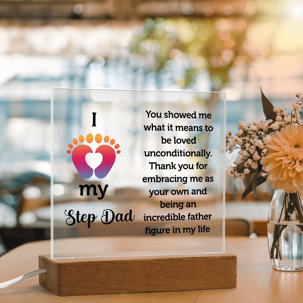 Step Dad Acrylic Square Plaque - Beauty Belliss