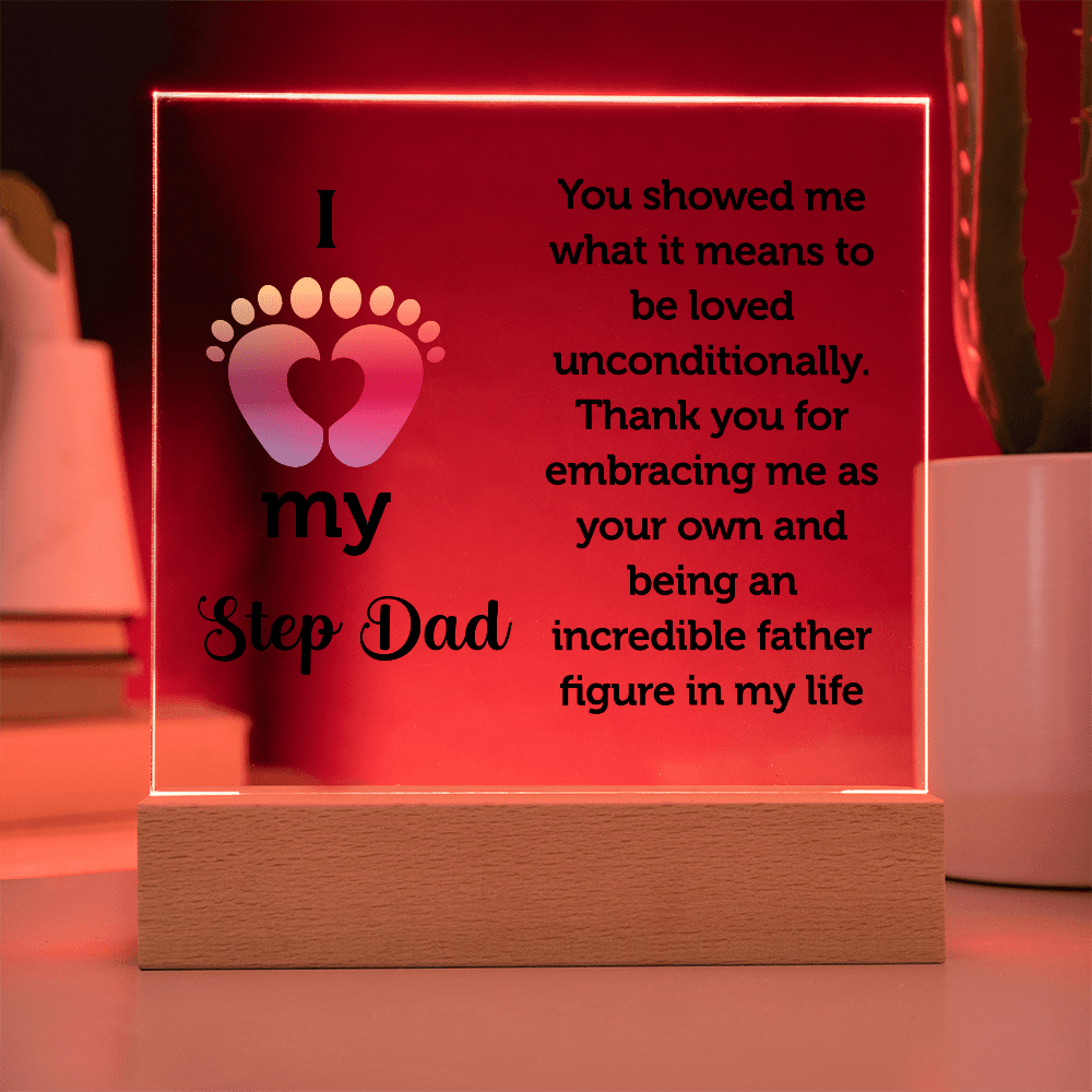 Step Dad Acrylic Square Plaque - Beauty Belliss