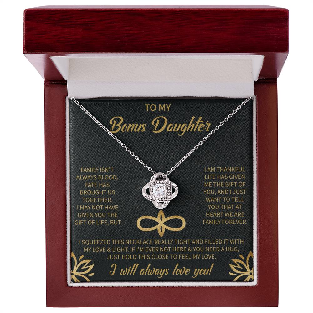elegant necklace gift for step daughter presented in premium jewelry box