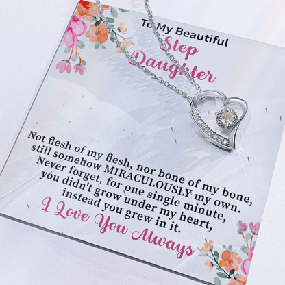 Stepdaughter Gifts from Stepmom Stepdad • Daughter Gift • Meaningful Jewelry for Women Girls • Mother Father to Stepdaughter Necklace - Beauty Belliss