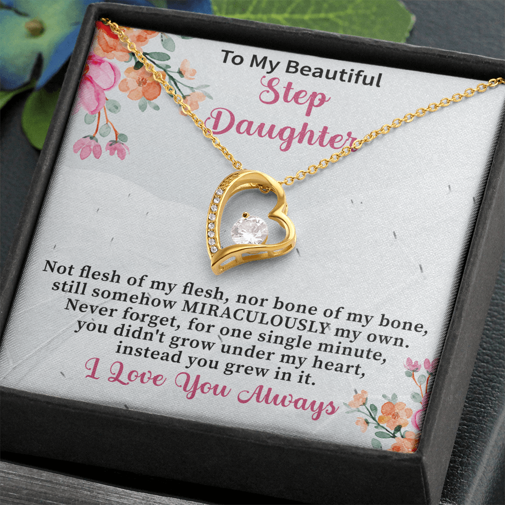 Stepdaughter Gifts from Stepmom Stepdad • Daughter Gift • Meaningful Jewelry for Women Girls • Mother Father to Stepdaughter Necklace - Beauty Belliss