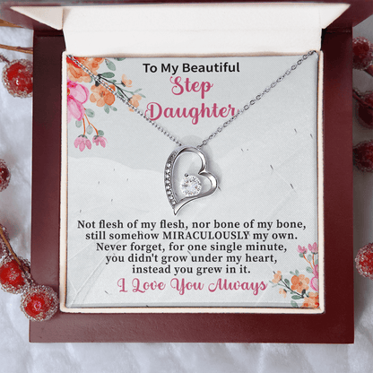 Stepdaughter Gifts from Stepmom Stepdad • Daughter Gift • Meaningful Jewelry for Women Girls • Mother Father to Stepdaughter Necklace - Beauty Belliss