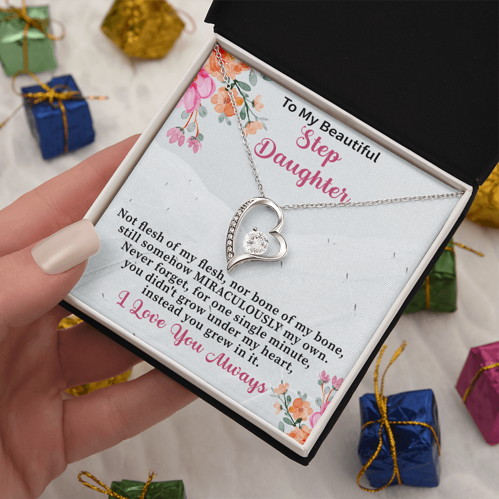 sentimental necklace from stepmom and stepdad to stepdaughter showing care