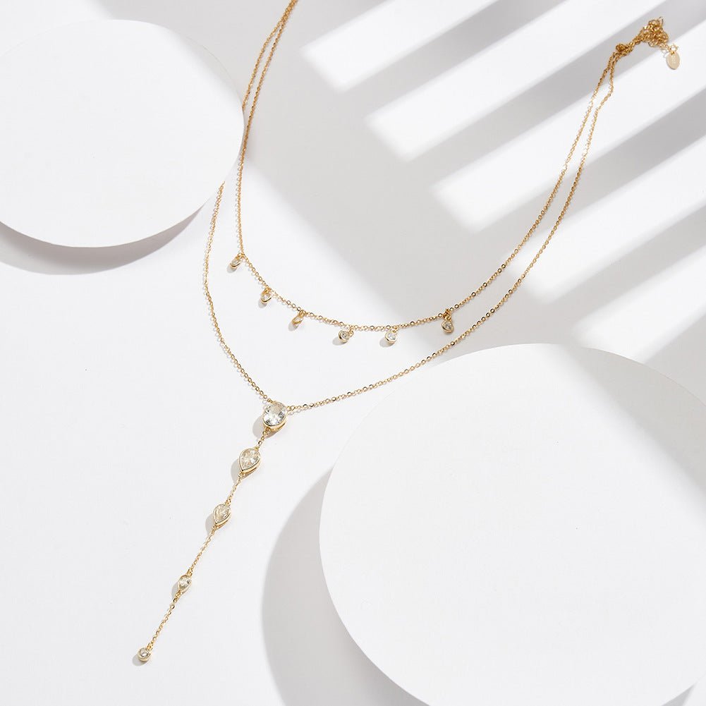 Sterling Silver Twin Lasso Necklace for Women - Beauty Belliss