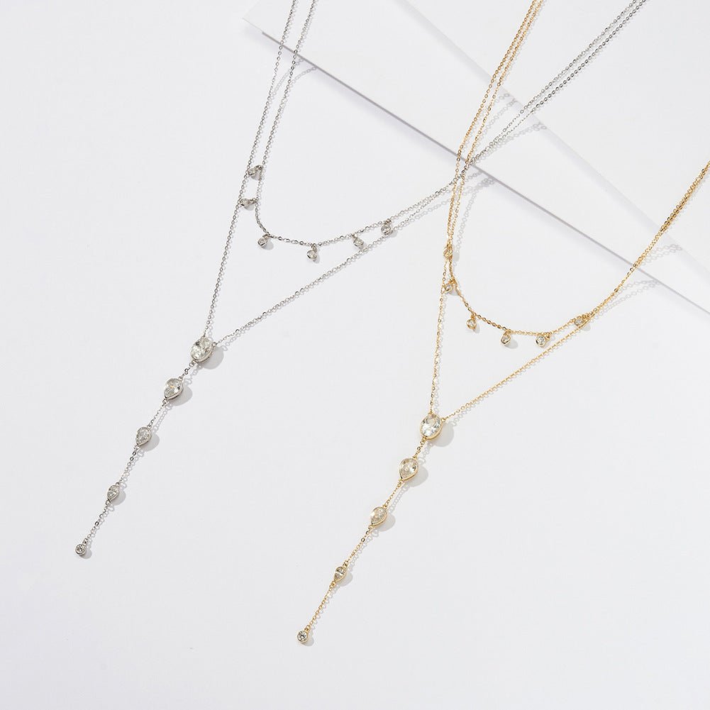 Sterling Silver Twin Lasso Necklace for Women - Beauty Belliss