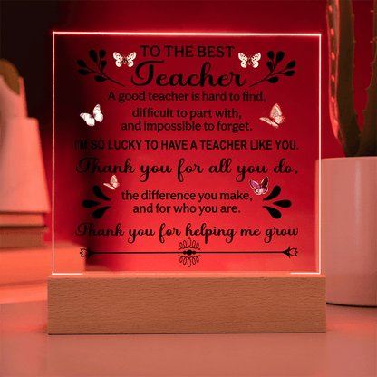 Teacher Appreciation Gifts, Acrylic Plaque Signs with Wooden Stand, Thank You Teacher Gifts for Women, Teachers Office Desk Decor - Beauty Belliss