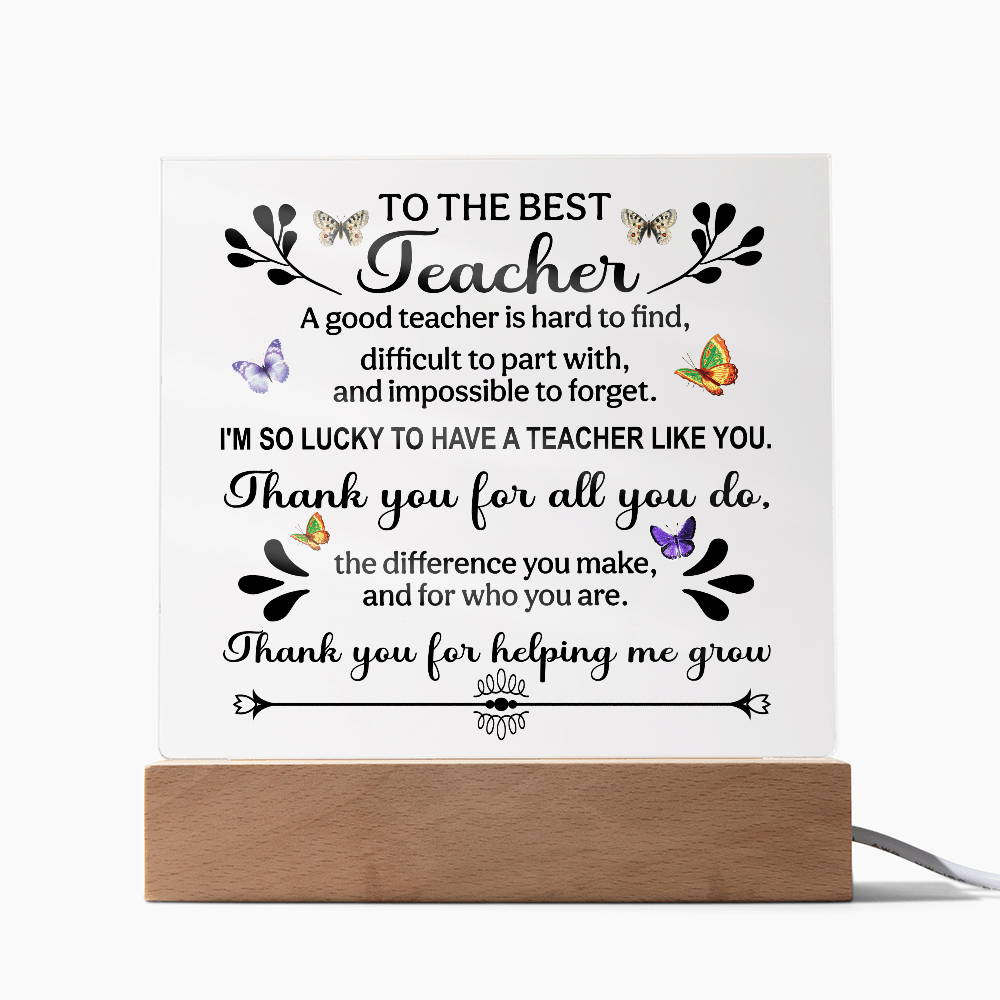 Teacher Appreciation Gifts, Acrylic Plaque Signs with Wooden Stand, Thank You Teacher Gifts for Women, Teachers Office Desk Decor - Beauty Belliss
