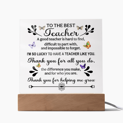 Teacher Appreciation Gifts, Acrylic Plaque Signs with Wooden Stand, Thank You Teacher Gifts for Women, Teachers Office Desk Decor - Beauty Belliss