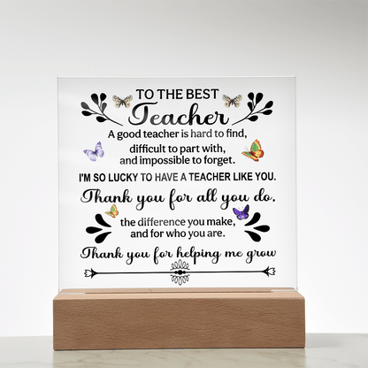 Teacher Appreciation Gifts, Acrylic Plaque Signs with Wooden Stand, Thank You Teacher Gifts for Women, Teachers Office Desk Decor - Beauty Belliss