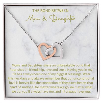 The bond between mom and daughter necklace, Daughter Necklace, Mother Daughter Keepsake, Mother And Daughter Gift, Mother To Daughter Gift, Mother Daughter Charm - Beauty Belliss