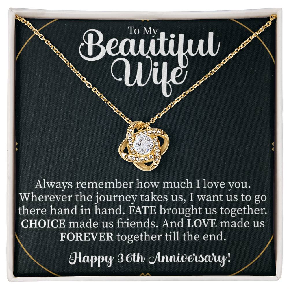 romantic jewelry gift designed to honor 36 years of love and commitment