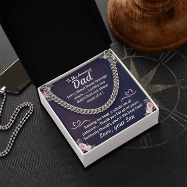 To my amazing Dad Cuban Link Chain - Fathers day gifts - Beauty Belliss