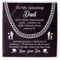 To My Amazing Dad Cuban Link Chain, To My Dad Gift, Dad Gifts from Daughter, Dad Gifts, Thank You Dad Gift, Father Necklace, Father's Day Gifts - Beauty Belliss