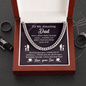 To My Amazing Dad Cuban Link Chain, To My Dad Gift, Dad Gifts from Daughter, Dad Gifts, Thank You Dad Gift, Father Necklace, Father's Day Gifts - Beauty Belliss