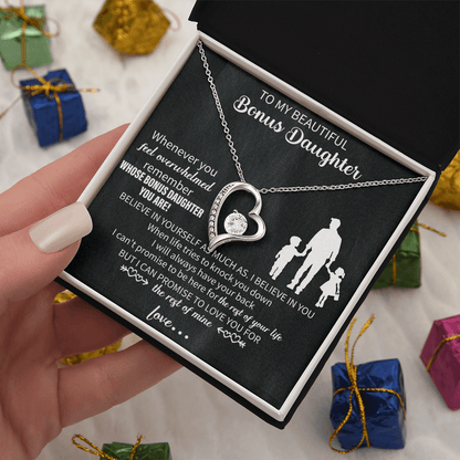 To my beautiful Daughter necklace From Mom, Heartfelt Message, Elegant Jewelry Box, Unique Mothers Day Keepsake, Beautiful Birthday Gift, Premium Mother Daughter Necklace - Beauty Belliss