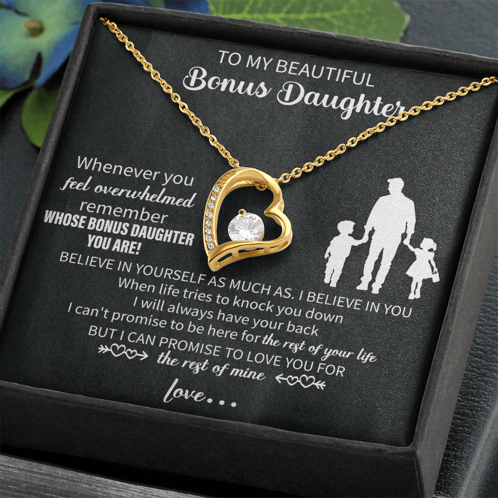 To my beautiful Daughter necklace From Mom, Heartfelt Message, Elegant Jewelry Box, Unique Mothers Day Keepsake, Beautiful Birthday Gift, Premium Mother Daughter Necklace - Beauty Belliss