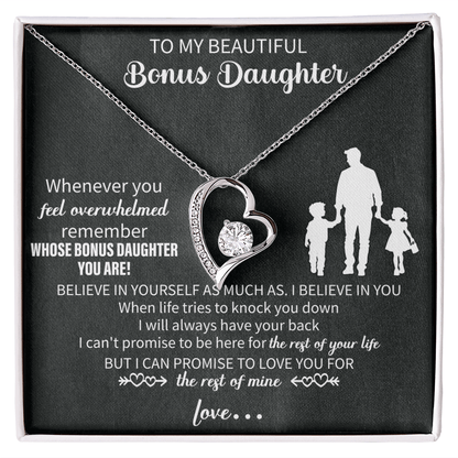To my beautiful Daughter necklace From Mom, Heartfelt Message, Elegant Jewelry Box, Unique Mothers Day Keepsake, Beautiful Birthday Gift, Premium Mother Daughter Necklace - Beauty Belliss