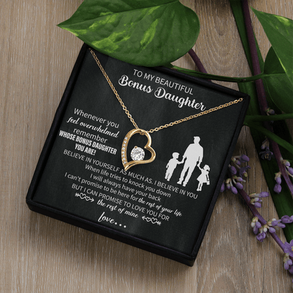 To my beautiful Daughter necklace From Mom, Heartfelt Message, Elegant Jewelry Box, Unique Mothers Day Keepsake, Beautiful Birthday Gift, Premium Mother Daughter Necklace - Beauty Belliss