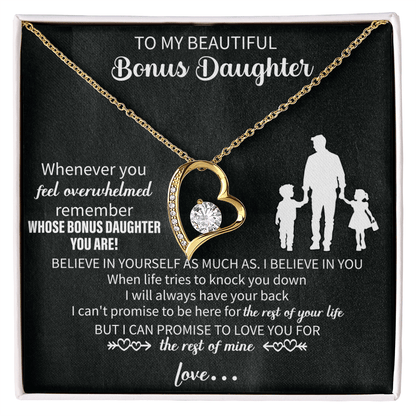 To my beautiful Daughter necklace From Mom, Heartfelt Message, Elegant Jewelry Box, Unique Mothers Day Keepsake, Beautiful Birthday Gift, Premium Mother Daughter Necklace - Beauty Belliss
