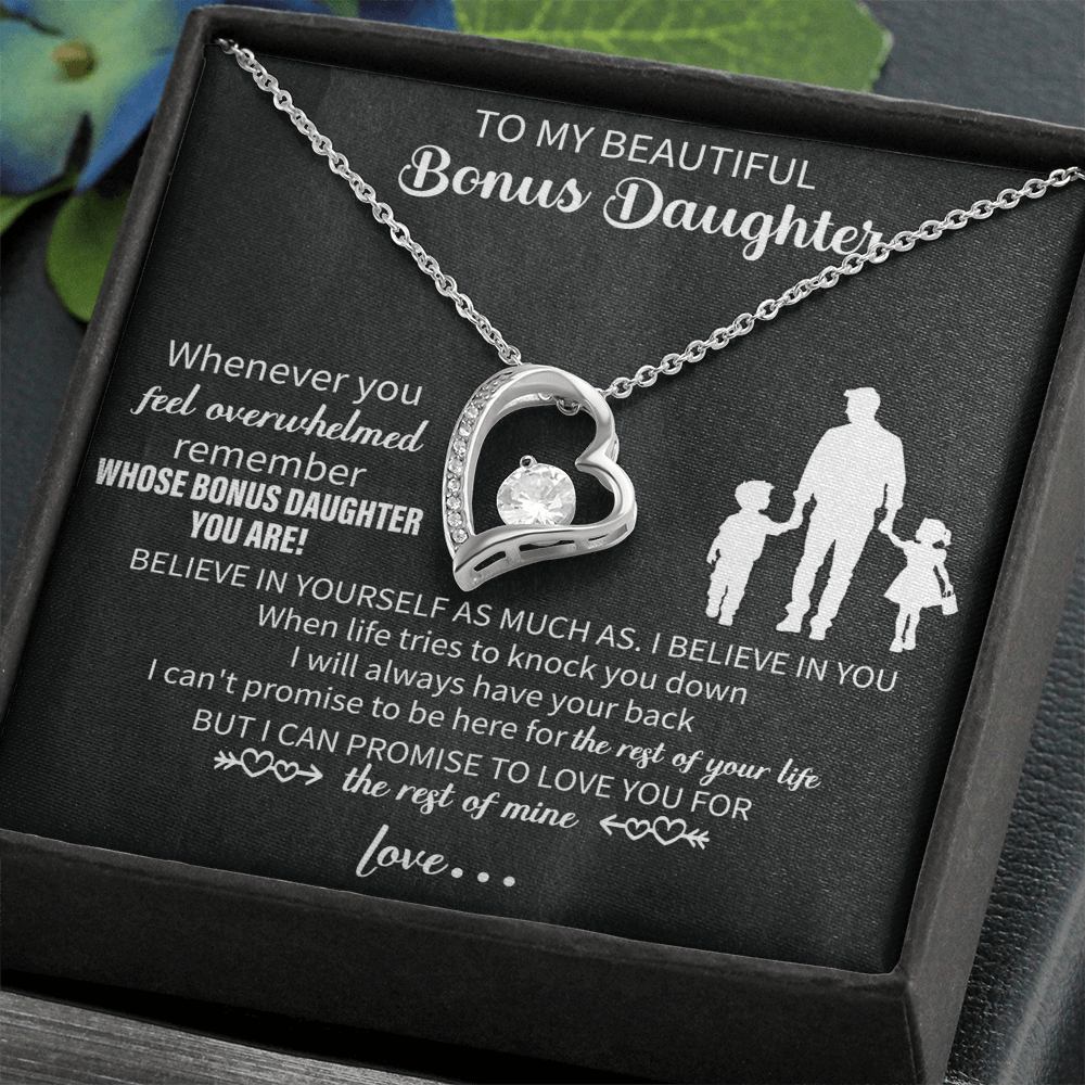 To my beautiful Daughter necklace From Mom, Heartfelt Message, Elegant Jewelry Box, Unique Mothers Day Keepsake, Beautiful Birthday Gift, Premium Mother Daughter Necklace - Beauty Belliss
