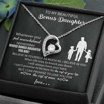 To my beautiful Daughter necklace From Mom, Heartfelt Message, Elegant Jewelry Box, Unique Mothers Day Keepsake, Beautiful Birthday Gift, Premium Mother Daughter Necklace - Beauty Belliss