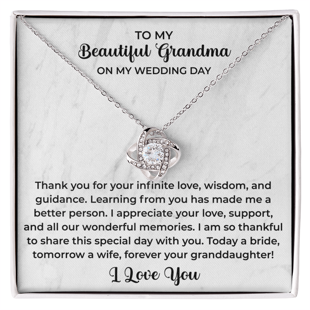 To my beautiful grandma necklace From Grandkids, Granddaughter, You Are The World Grandma, weddings gifts - Beauty Belliss