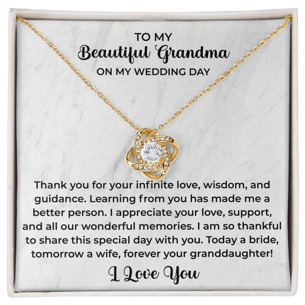 To my beautiful grandma necklace From Grandkids, Granddaughter, You Are The World Grandma, weddings gifts - Beauty Belliss