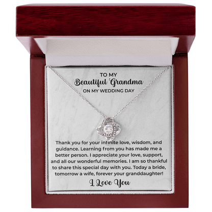 To my beautiful grandma necklace From Grandkids, Granddaughter, You Are The World Grandma, weddings gifts - Beauty Belliss