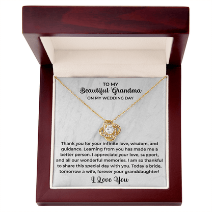 To my beautiful grandma necklace From Grandkids, Granddaughter, You Are The World Grandma, weddings gifts - Beauty Belliss