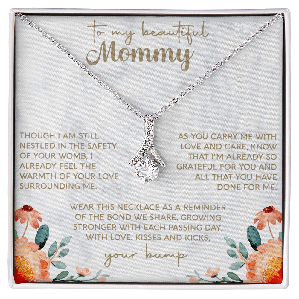 To My Beautiful Mommy Necklace, Mother's Day Jewelry, Gift From Daughter, Mother Gift, Mum Jewelry, Present For Mommy - Beauty Belliss