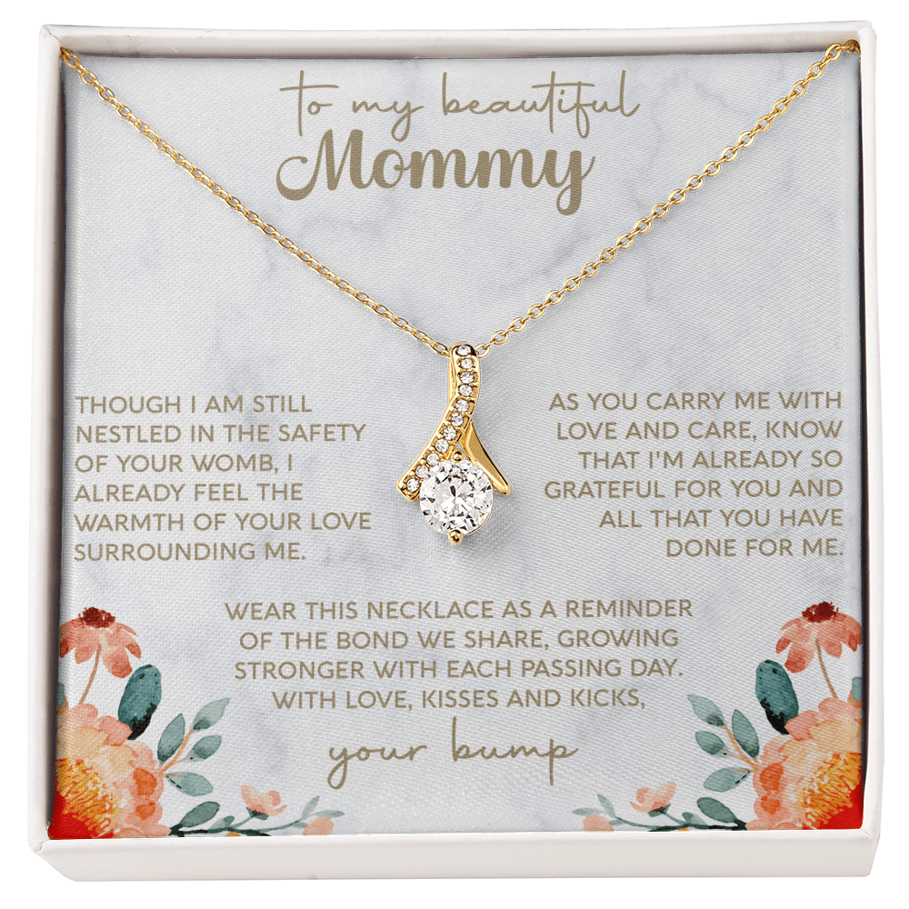 To My Beautiful Mommy Necklace, Mother's Day Jewelry, Gift From Daughter, Mother Gift, Mum Jewelry, Present For Mommy - Beauty Belliss