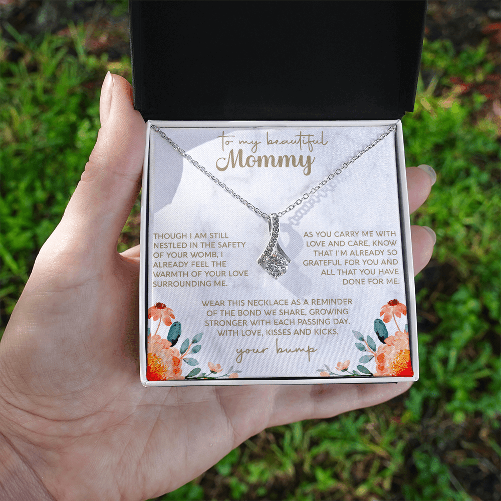 To My Beautiful Mommy Necklace, Mother's Day Jewelry, Gift From Daughter, Mother Gift, Mum Jewelry, Present For Mommy - Beauty Belliss
