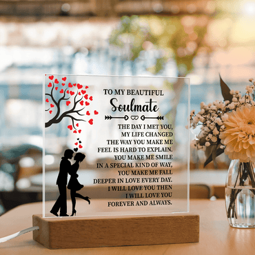 TO MY BEAUTIFUL Soulmate - Acrylic Square Plaque - Beauty Belliss