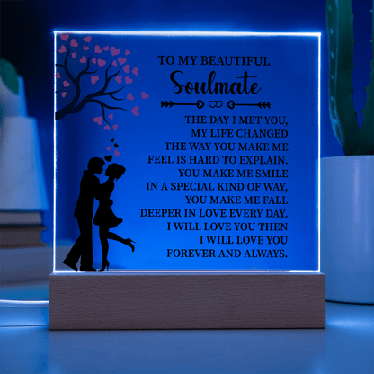 TO MY BEAUTIFUL Soulmate - Acrylic Square Plaque - Beauty Belliss