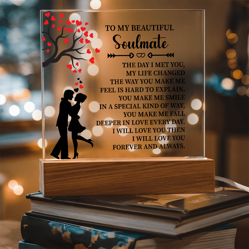 TO MY BEAUTIFUL Soulmate - Acrylic Square Plaque - Beauty Belliss