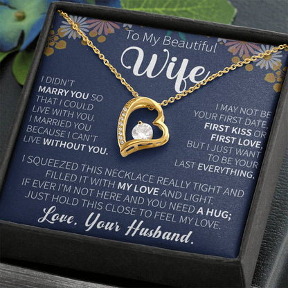 To My Beautiful wife Forever Love Necklace - Gifts for wife - Beauty Belliss
