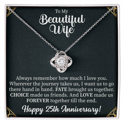 To my beautiful wife Love Knot Necklace - gifts for wife - Beauty Belliss