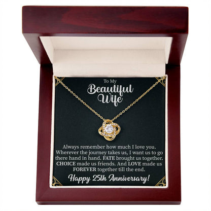 To my beautiful wife Love Knot Necklace - gifts for wife - Beauty Belliss