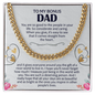 To my Bonus Dad Cuban Link Chain - Fathers day gifts - Beauty Belliss